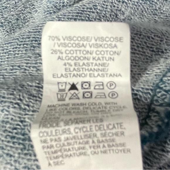 Lucky Lotus Teal Drapey Snap Front Button Viscose Cardigan Sweater Size Medium - Picture 6 of 6